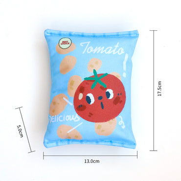 Kuscheltier für Hunde, Plüsch Kartoffelchips Snack-Bag, BB-Geräusch, Langlebig, Stressabbau Spielzeug für Hunde, Drei Farben