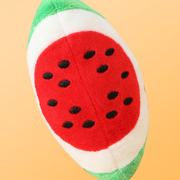 Kuscheltier für Hunde, WassermeloneForm mit Geräuschfunktion, Exquisite Stickerei, Hundespielzeug für Spaß, 3er-Pack