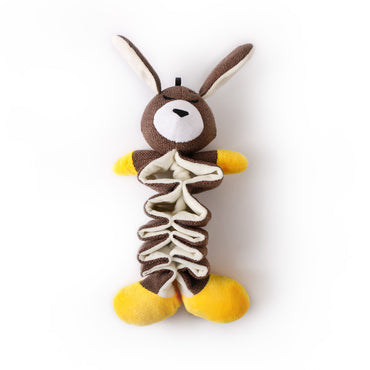 Hund Spielzeug, Kauspielzeug für Hunde im Plissierte Tierstil aus Plüsch & Leinen, Essen verstecken, Hunde verbrauchen Energie