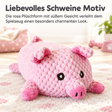 Hund Kuscheltiere, Hundespielzeug quietschen in Schweineform, weich und kuschelig, sorgt für interaktiven Spielspaß