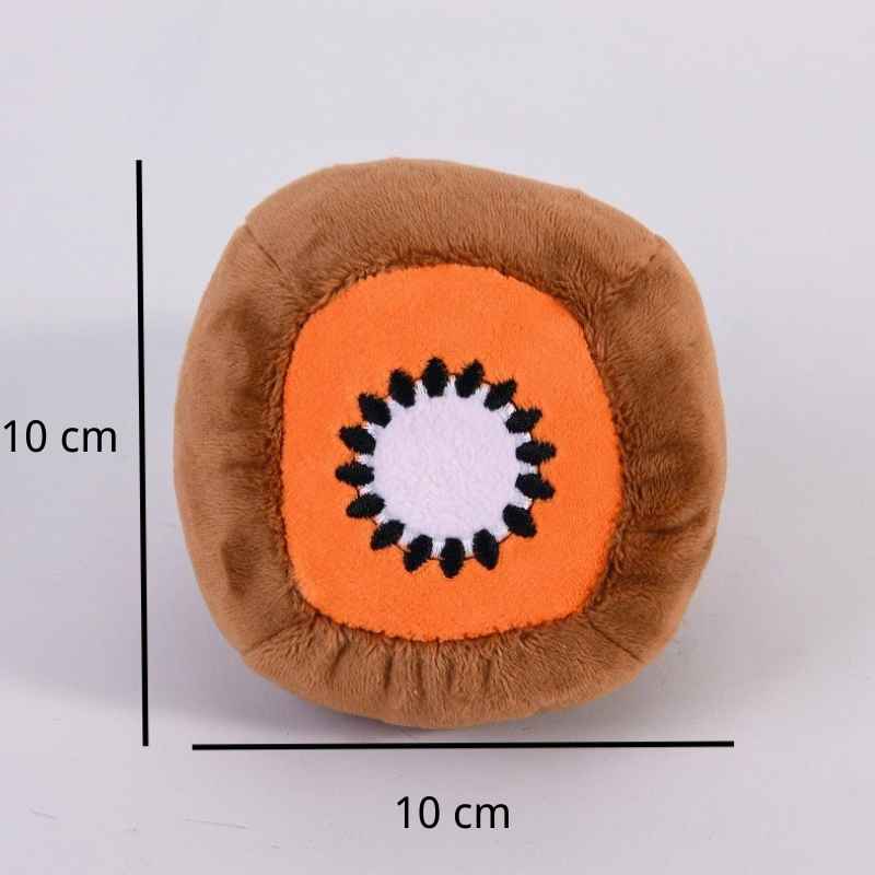 Hund Kuscheltier, Kiwi-Design Kuscheltier für kleine Hunde und Welpen, Hundespielzeug in Grün oder Orange