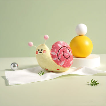 Kuscheltier für Hunde, Niedlicher Cartoon Schnecken-Spielzeug für Interaktion, kauspielzeug für welpen, Vier Farben (1 Stück)