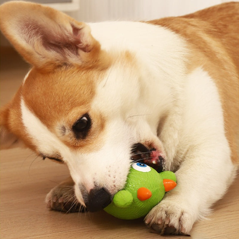 Spielzeug Hund, Grüner Latex-Kleiner Teufel Kauspielzeug, Lustiges Quietschspielzeug, Welpenspielzeug, Waschbar (1 Stück)