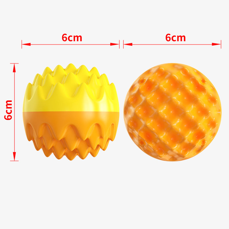 Spielzeug Hund, TPR Hundeball, Hundespielzeug Quietschen, Wasserspielzeug Hund, Bump-Textur für Zahnpflege, Zwei Farben