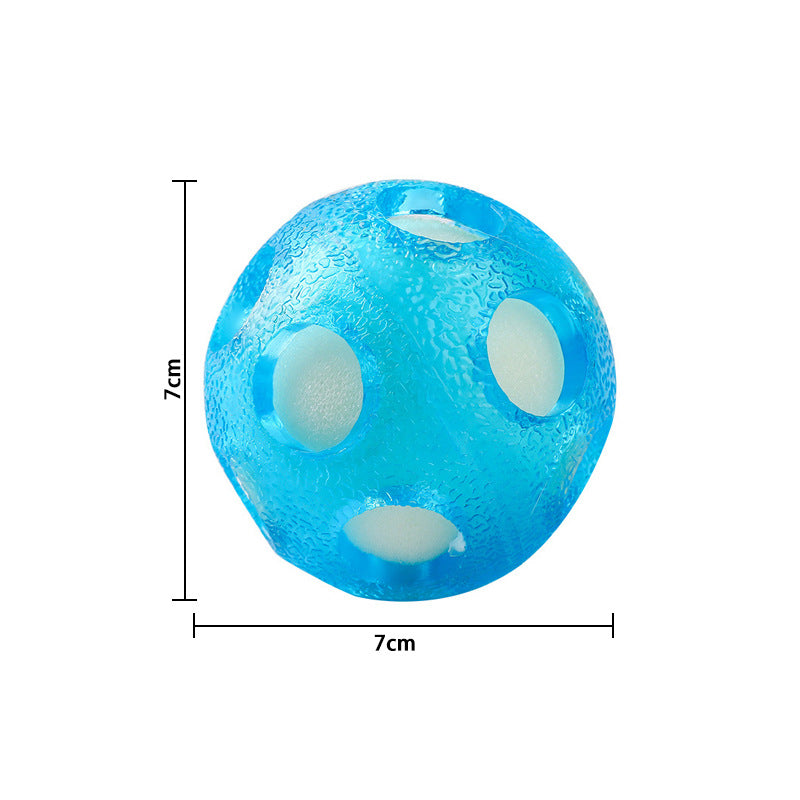 Spielzeug für den Hund, TRP Hundeball, Blauer schwimmender Schwammball, Wasserspielzeug Hund, 2er Set mit 7 cm Durchmesser