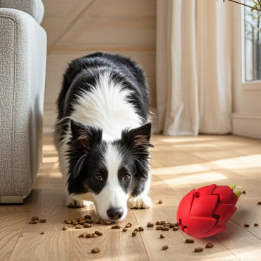 Hunde Intelligenzspielzeug, Gummi Drachenfrucht Futterspielzeug mit Milchduft, Kauspielzeug, Beschäftigungs-Spielzeug für Hunde