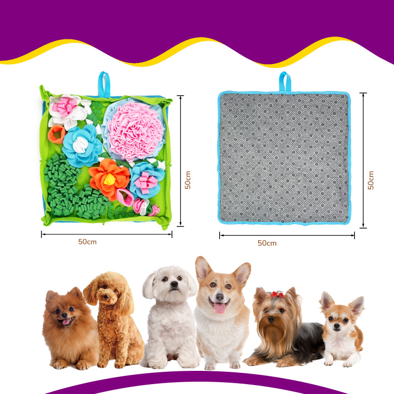 Hunde Intelligenzspielzeug, Interaktives Garten-Thema Schnüffelmatte Spielzeug für Hunde, Komplexe & Spielspaß Blumenstruktur