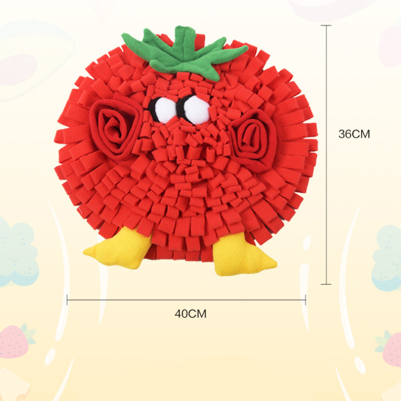 Hunde Intelligenzspielzeug, Schnüffelmatte Hund mit Gemüse-Thema, Bibi klingender-Paprika, Brokkoli, Tomate, Rutschfest
