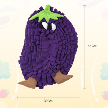 Hunde Intelligenzspielzeug, Spielzeug für den Hund, Gemüse-Themen-Schnüffelmatte mit langsamer Fütterungsfunktion, Drei Typen