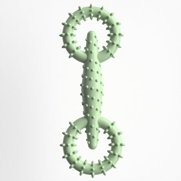 Unkaputtbares Hundespielzeug, TRP-Doppelring Kaustock, langlebiges Spielzeug für den Hund, ideal für Spielstunden, Drei Farben