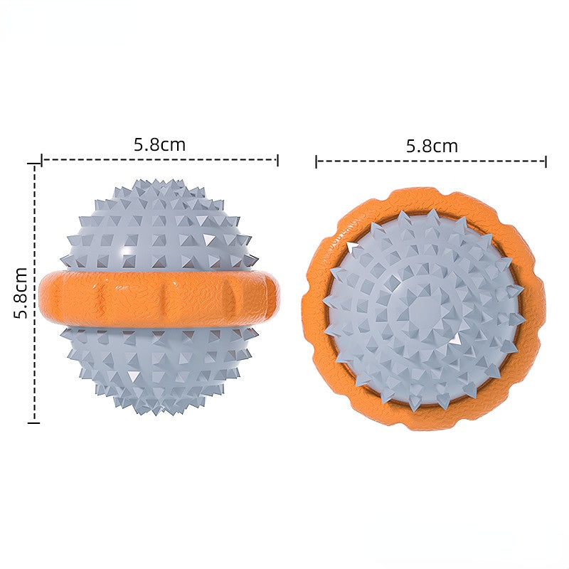 Hundespielzeug Unkaputtbar, TRP orange Hundeball mit Geräusch & Licht, langlebiges Welpenspielzeug, Zahnreinigung, Zwei Stile