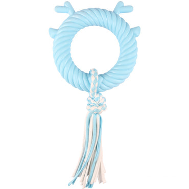 Hundespielzeug Unkaputtbar, Kauspielzeug für Hunde in Hirschgeweih KreisForm mit Baumwollseil, Drei Farben für alle Hunde