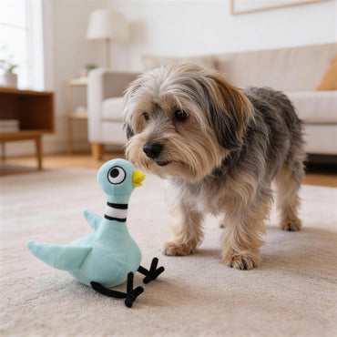 Kuscheltier für den Hund, blauen Taube enthält PP-Watte, Hochwertige Plüschpuppe für alle Hunde