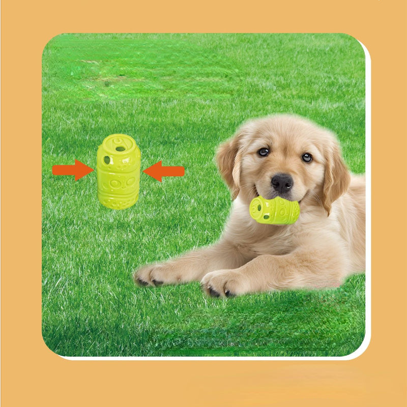 Hunde Intelligenzspielzeug, Gelbgrüne Rebound-Sodaflasche, Kauspielzeug & Futterspielzeug für Hunde, Zahnreinigung