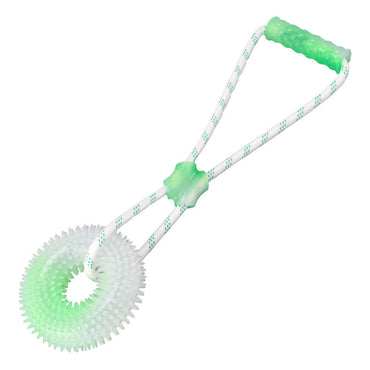 Hundespielzeug Unkaputtbar, Handseil Weicher Dornenring aus Gummi, für Interaktives Tauziehen-Spiel mit Hund, Drei Farben