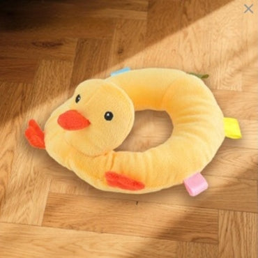 Kuscheltier für den Hund, Kleiner gelber Entenkreis, für sanfte Zähnchen & Spielstunden, verfügbar in Gelb und Grün (1 Stück)
