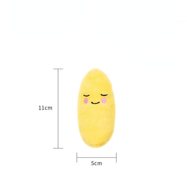 Kuscheltier für den Hund, Cartoon Gelber Mond mit BiBi-Sound, Kuscheltier für Welpen, Kauspielzeug für kleine Hunde, 11 cm lang