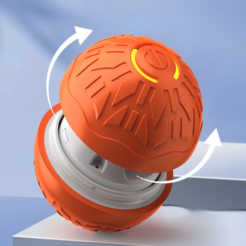 Spielzeug für den Hund, intelligenter Hundeball aus Gummi, unregelmäßiger Bewegung, Lange Spielzeiten für Hunde, Zwei Farben