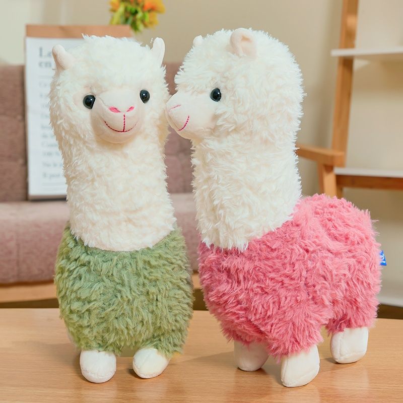 Kuscheltier für Katze, Kuscheltier Schlafen, Weiches Alpaka-Plüschspielzeug für süße Träume und viel Spaß, Höhe 28cm