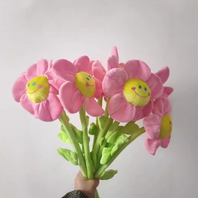 Kuscheltier für den Hund, Fluffy Spielzeug Sonnenblume Plüschspielzeug für Hunde, Cartoon Blumen Design (1 Stück)