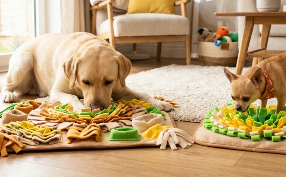 Schnüffelmatte für große vs kleine Hunde richtig wählen - PAWSOMETIME