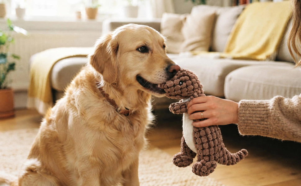 Wie integriere ich ein Kuscheltier richtig bei meinem Hund - PAWSOMETIME