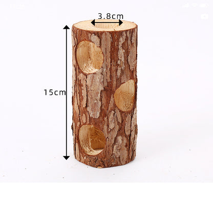 Hamster Spielzeug aus Holz, Bogenbrücke Baumloch Hamsterkäfige, Kreatives & sicheres Möbeldekoration Spielzeug für Nager