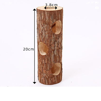 Hamster Spielzeug aus Holz, Bogenbrücke Baumloch Hamsterkäfige, Kreatives & sicheres Möbeldekoration Spielzeug für Nager