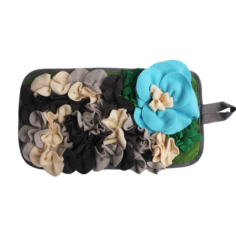 Kaninchen Spielzeug, Quadratischem Garten Schnüffelmatte, 25×45 cm, grau & Farblig, Förderung des Fressspaßes für Kleintiere