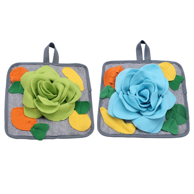 Kaninchen Spielzeug, interaktives Schnüffelunterlage, Grau & Weiß-Orange, Polar Fleece, Energiefresser für Nagetiere