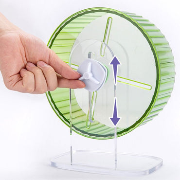 Hamsterrad, Quiet Mini Laufrad für Hamster, Leises Zubehör für Kleintiere, Transparentes Design, Robustes Rad ohne Stand