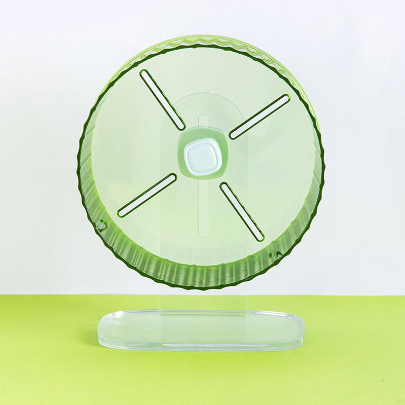 Hamsterrad, Quiet Mini Laufrad für Hamster, Leises Zubehör für Kleintiere, Transparentes Design, Robustes Rad ohne Stand