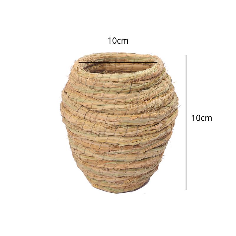 Wellensittich Spielzeug, Handgefertigte Vogelspielzeuge aus Naturmaterialien, Stroh-Nester und Maisblätter in verschiedenen Größen
