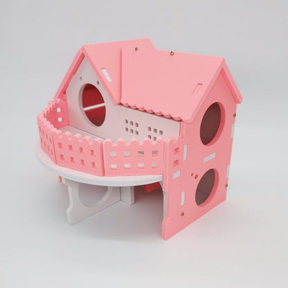 Spielzeug für Hamster, Häuschen Spielzeug für Hamster, vielseitige Hamster Zubehör in Blau oder Pink