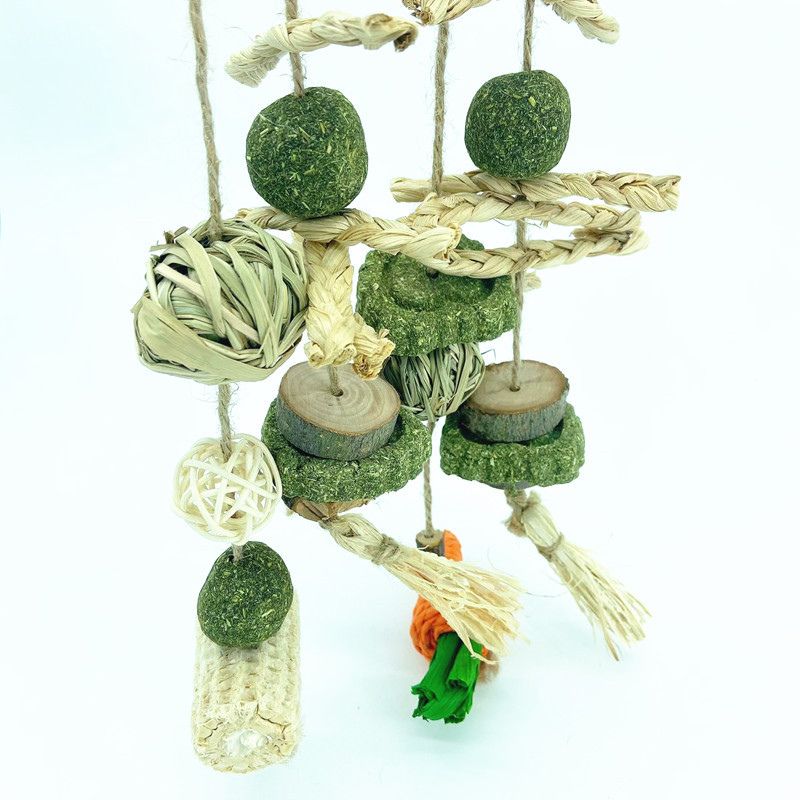 Spielzeug für Wellensittiche, Handgemachtes Vögel Spielzeug mit Naturmaterialien, Faszinierendes Dekorativem Design