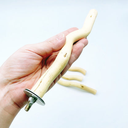 Vogelspielzeug für Wellensittiche, Vogelkäfig-Stehstange, natürliche Holz, Verschiedene Längen, Krallenpflege & Entspannen