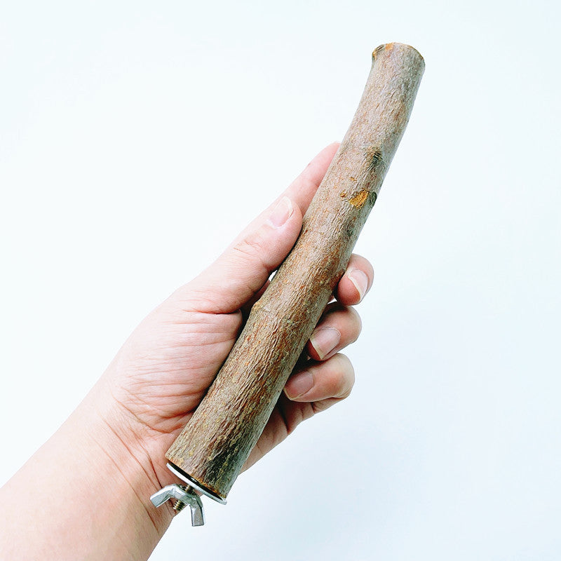 Vogelspielzeug für Wellensittiche, Vogelkäfig-Stehstange, natürliche Holz, Verschiedene Längen, Krallenpflege & Entspannen