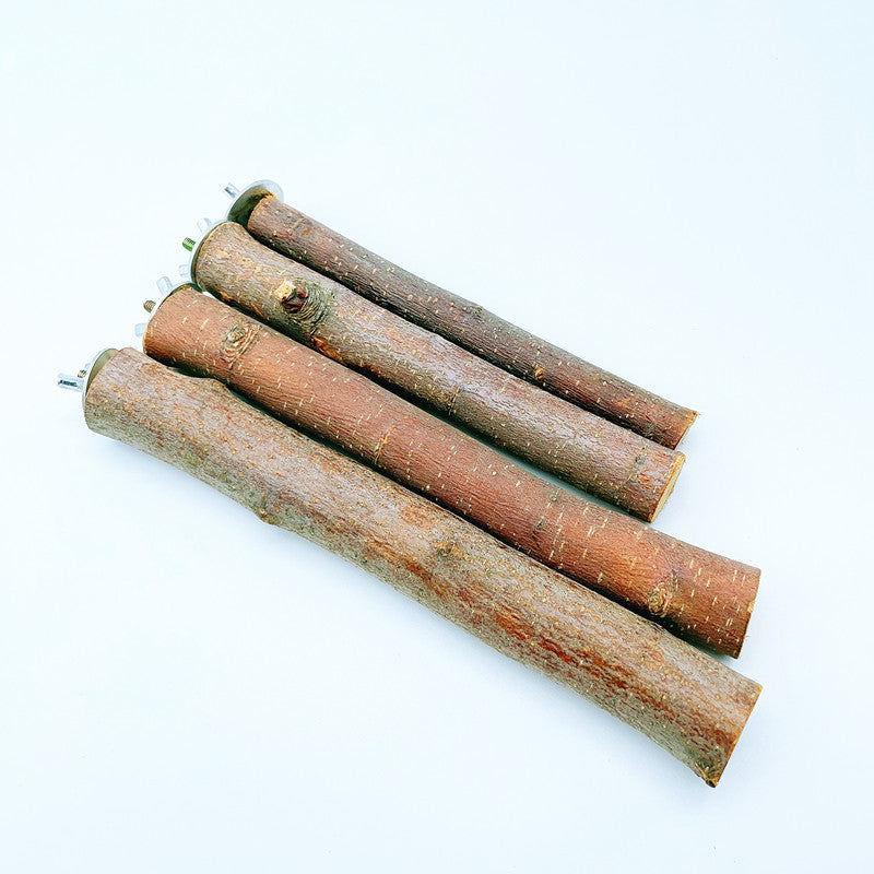 Vogelspielzeug für Wellensittiche, Vogelkäfig-Stehstange, natürliche Holz, Verschiedene Längen, Krallenpflege & Entspannen
