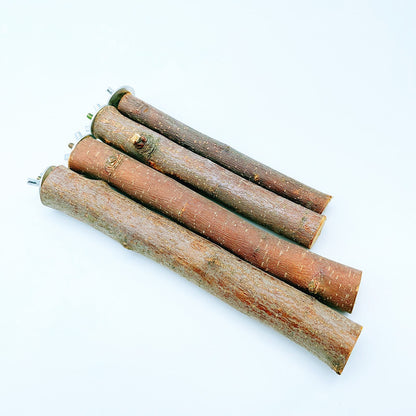 Vogelspielzeug für Wellensittiche, Vogelkäfig-Stehstange, natürliche Holz, Verschiedene Längen, Krallenpflege & Entspannen