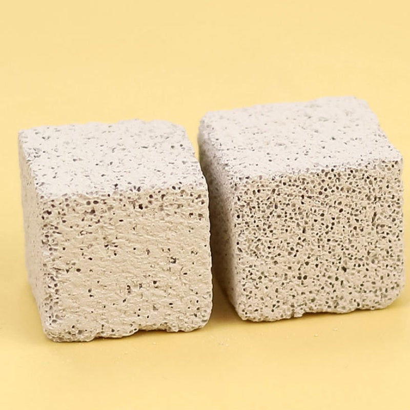 Kaninchen Spielzeug, 3cm Quadrat Schleifstein aus Vulkangestein, Kauspielzeug für Kaninchen, Nager, gesunde Zähne (3 Stück)