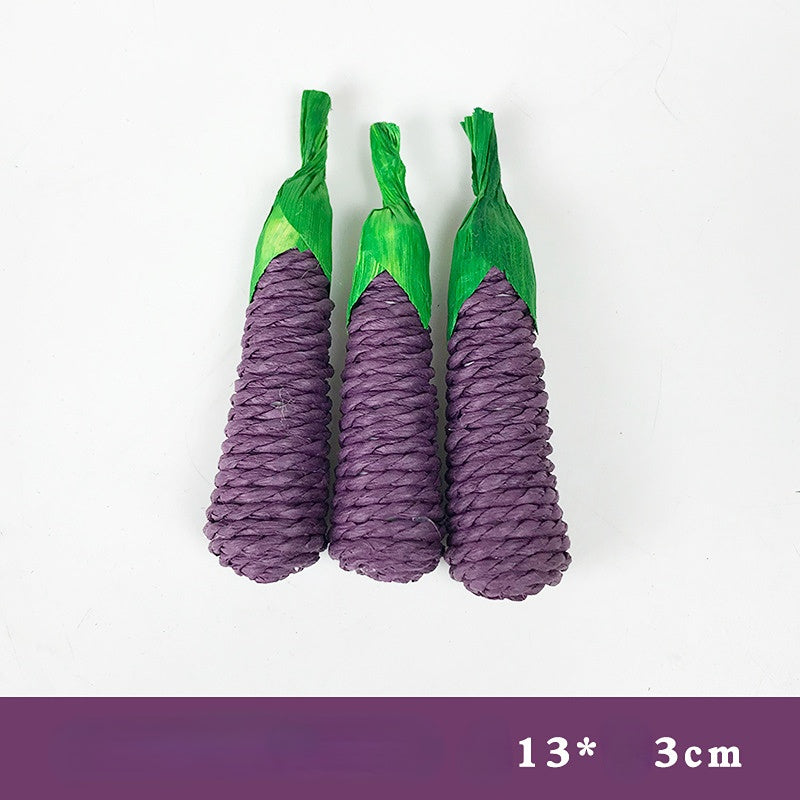 Kaninchen Spielzeug, Realistische Gemüseformen, Kauspielzeug für Zwergkaninchen, Hamsterspielzeug