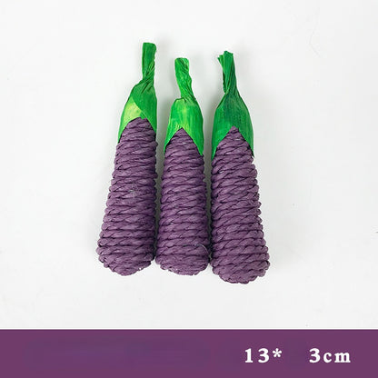 Kaninchen Spielzeug, Realistische Gemüseformen, Kauspielzeug für Zwergkaninchen, Hamsterspielzeug