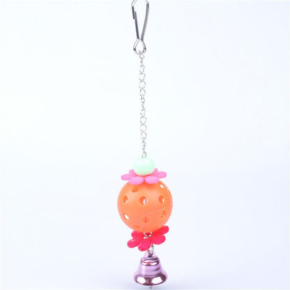 Spielzeug für Wellensittiche, Vogelspielzeug mit Glöckchen, niedliches Design, 3er-Sets, mit den Farben Rot, Gelb und Grün