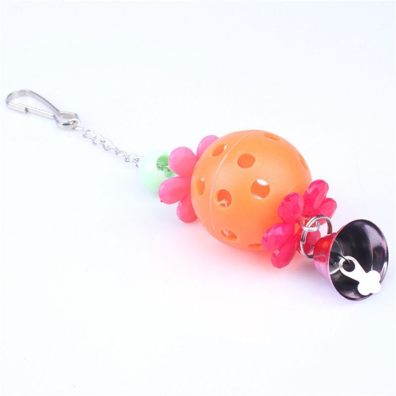 Spielzeug für Wellensittiche, Vogelspielzeug mit Glöckchen, niedliches Design, 3er-Sets, mit den Farben Rot, Gelb und Grün