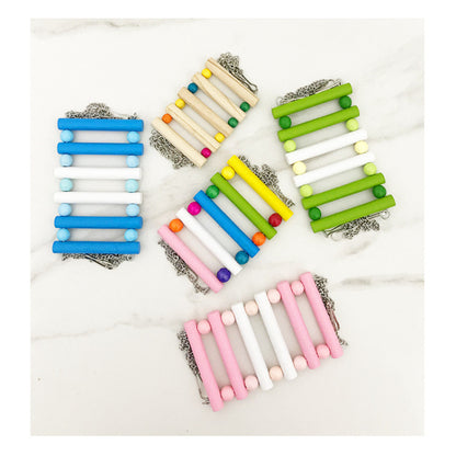 Wellensittiche Spielzeug, Bunte Holz Hängende Brücke & Hängematte, Unterhaltung und Spaß, Mehrfarbig Auswählen