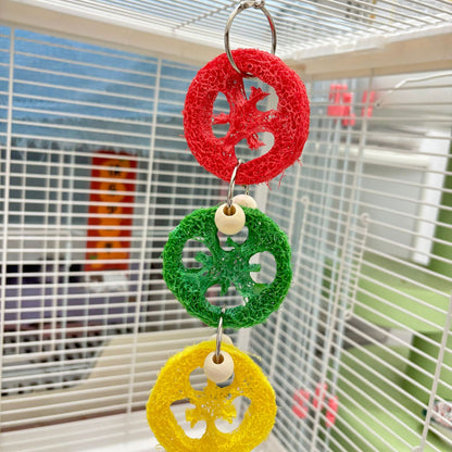 Wellensittich Spielzeug, Bunte Kauspielzeug aus Natürlichen Pflanze, Dekorative Vogelspielzeuge für Käfige, Reich an Stilen