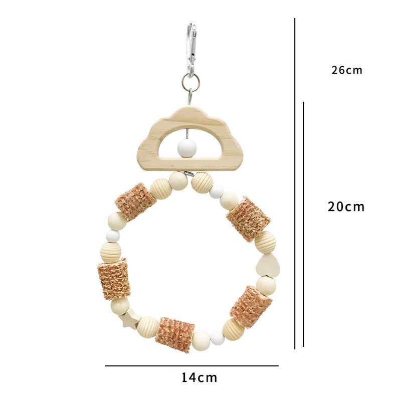 Wellensittich Spielzeug, Bunte Blumenring Hängeschaukel für Vögel, Sicheres und Ungiftiges, Mehrere Designs Auswählbar