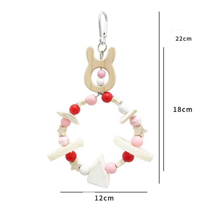 Wellensittich Spielzeug, Bunte Blumenring Hängeschaukel für Vögel, Sicheres und Ungiftiges, Mehrere Designs Auswählbar