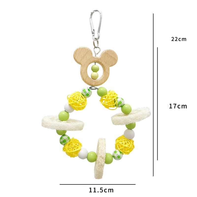 Wellensittich Spielzeug, Bunte Blumenring Hängeschaukel für Vögel, Sicheres und Ungiftiges, Mehrere Designs Auswählbar