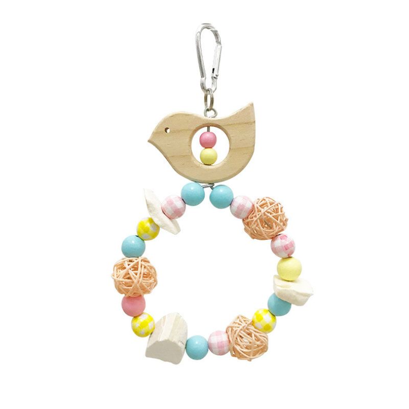 Wellensittich Spielzeug, Bunte Blumenring Hängeschaukel für Vögel, Sicheres und Ungiftiges, Mehrere Designs Auswählbar